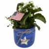 Glory Blue Mason Jar Ceramic Planter With Live Kalanchoe And Fern Plants -HIRTS Sales bluemasonkal 40156.1685484075